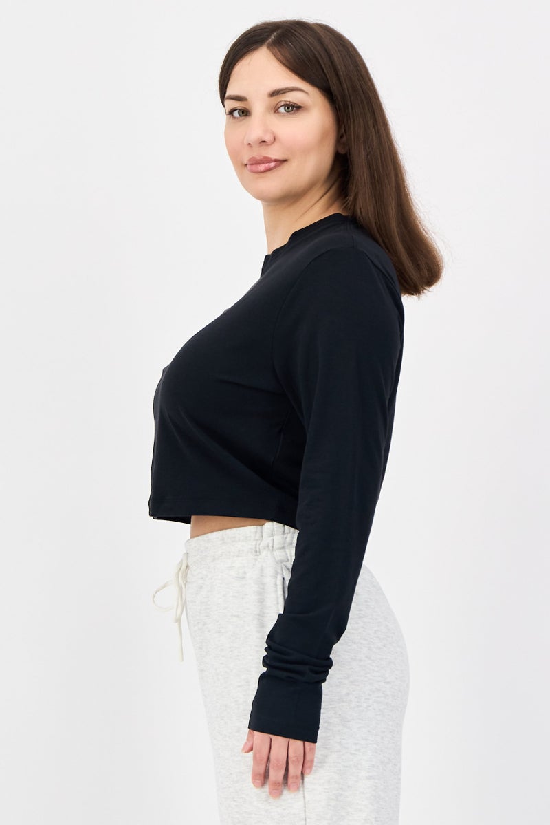 Nike Women Sportswear Fit Long Sleeve Outdoor T-shirt, Black - Image 4